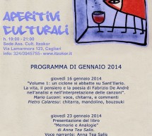 <!--:it-->APERITIVI CULTURALI – ASS ITZOKOR – CAGLIARI – GIOVEDI 16 GENNAIO 2014<!--:--><!--:en-->CULTURAL APERITIF – ASS. ITZOKOR – CAGLIARI – THURSDAY JANUARY 16,2014<!--:-->