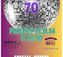 DISCO PARTY 70 – BLITZ CLUB – CAGLIARI – VENERDI 21 NOVEMBRE 2014