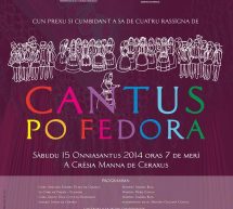 CANTUS PO FEDORA – SELARGIUS – SABATO 15 NOVEMBRE 2014