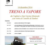 DA CAGLIARI A SAN GAVINO MONREALE IN TRENO A VAPORE CON VISITA AL CASTELLO DI SANLURI – DOMENICA 14 DICEMBRE 2014