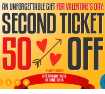 PROMOZIONE SAN VALENTINO: 50% SCONTO SUL SECONDO BIGLIETTO CON PEGASUS