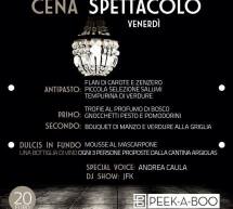 CENA SPETTACOLO  -PEEK-A-BOO – CAGLIARI – VENERDI 27 MARZO 2015