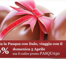 SCONTO 50%  SU ITALO TRENO PER VIAGGIARE A PASQUA