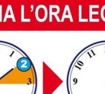 TRA SABATO 28 E DOMENICA 29 MARZO TORNA L’ORA LEGALE