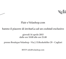 FLAIR COCKTAIL – VELA SHOP – CAGLIARI – GIOVEDI 16 APRILE 2015