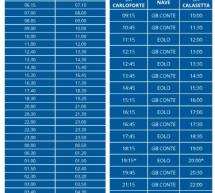 ORARIO E TARIFFE DEI TRAGHETTI PER IL GIROTONNO 2015