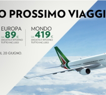 VOLA CON ALITALIA, 39 € IN ITALIA, 89 € IN EUROPA, 419 € PER USA,ABU DHABI E SEOUL