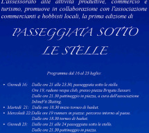 1° EDIZIONE PASSEGGIATA SOTTO LE STELLE – DOLIANOVA – 16-23 LUGLIO 2015