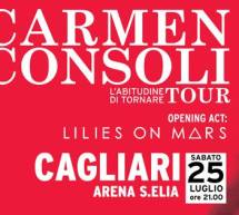 CARMEN CONSOLI IN CONCERTO -ARENA SANT’ELIA – CAGLIARI – SABATO 25 LUGLIO 2015