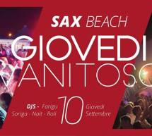 GIOVEDI VANITOSO – SAX BEACH – QUARTU SANT’ELENA – GIOVEDI 10 SETTEMBRE 2015