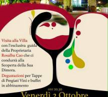 VINO IN VILLA VIVALDI – CAGLIARI – VENERDI 2 OTTOBRE 2015