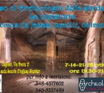 CORSO DI ARCHEOLOGIA DELLA SARDEGNA – CAGLIARI – 7-14-21-28 OTTOBRE 2015