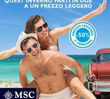 50% SCONTO SUL SECONDO PASSEGGERO CON MSC CROCIERE