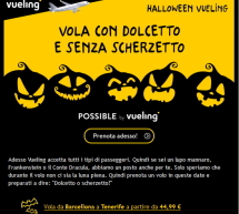 AD HALLOWEEN VOLA CON DOLCETTO E SENZA SCHERZETTO CON VUELING