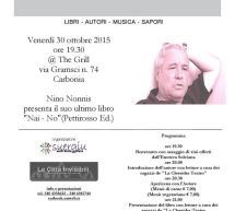 NINO NONNIS INAUGURA LA RASSEGNA EATBOOK – THE GRILL – CARBONIA – VENERDI 30 OTTOBRE 2015