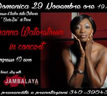 SHANNA WATERSTOWN IN CONCERTO – TEATRO LA VETRERIA – PIRRI – DOMENICA 29 NOVEMBRE 2015