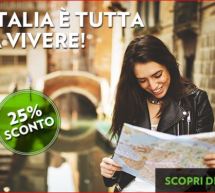 SCONTO 25% SU TUTTI I VOLI IN ITALIA CON ALITALIA