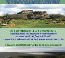 VISITE GUIDATE ALLA STAZIONE DI INANELLAMENTO ED ESCURSIONE NEL PRANU DI ORROLI – 27-28 FEBBRAIO; 4-5-6 MARZO 2016