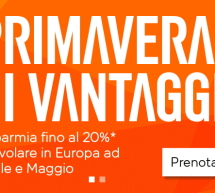 20% SCONTO SUI VOLI EASYJET PER LA PRIMAVERA