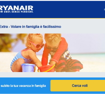 FAMILY EXTRA, LA NUOVA OFFERTA PER FAMIGLIE DI RYANAIR