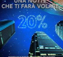 UNA NOTTE CHE TI FARA’ VOLARE COL 20% SCONTO ALITALIA – SOLO GIOVEDI 3 MARZO 2016