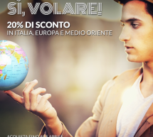 CON ALITALIA 20% SCONTO IN ITALIA,EUROPA E MEDIO ORIENTE – FINO AL 5 APRILE 2016