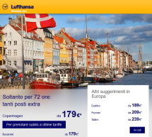 SOLO FINO A DOMENICA 15 MAGGIO TANTI POSTI EXTRA IN EUROPA CON LUFTHANSA