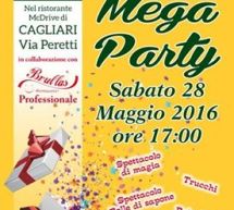 SUPER MEGA PARTY DEI BAMBINI – McDONALD’S – CAGLIARI – SABATO 28 MAGGIO 2016