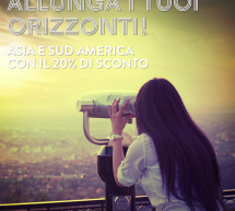 SCONTO 20% PER ASIA E SUD AMERICA CON ALITALIA