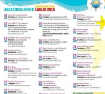 ESTATE 2016 AD ARZACHENA – CALENDARIO DI LUGLIO E AGOSTO 2016