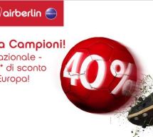 SCONTO 40% CON AIR BERLIN – FINO A MERCOLEDI 1 GIUGNO 2016