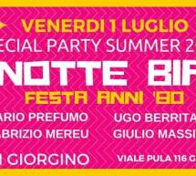 LA NOTTE BIANCA  – FESTA ANNI ’80 – CORTE IN GIORGINO – CAGLIARI -VENERDI 1 LUGLIO 2016