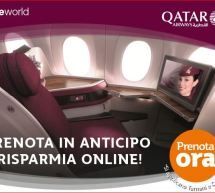 30% SCONTO SUI VOLI QATAR AIRWAYS