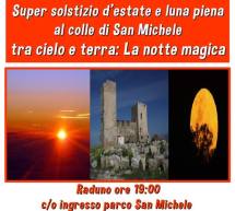 SUPER SOLSTIZIO D’ESTATE E LUNA PIENA AL COLLE SAN MICHELE – CAGLIARI – LUNEDI 20 GIUGNO 2016