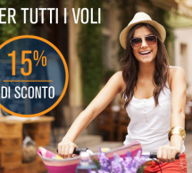 SCONTO 15% PER TUTTI I VOLI CON BLUE AIR