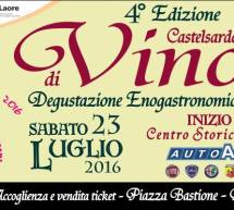 4° EDIZIONE CASTELSARDO DI VINO – SABATO 23 LUGLIO 2016