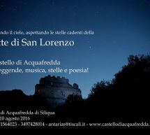 NOTTE DI SAN LORENZO AL CASTELLO DI ACQUAFREDDA – VENERDI 10 AGOSTO 2016