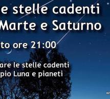 LA NOTTE DELLE STELLE CADENTI FRA LUNA,MARTE E SATURNO – PLANETARIO – CAGLIARI – MERCOLEDI 10 AGOSTO 2016