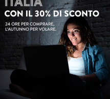 VOLA IN ITALIA CON ALITALIA – 30% SCONTO – SOLO MERCOLEDI 21 SETTEMBRE 2016