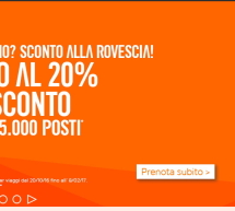 20% SCONTO CON EASYJET – FINO A GIOVEDI 6 OTTOBRE 2016