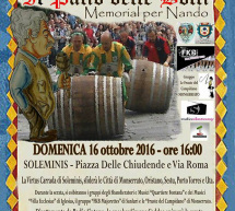 IL PALIO DELLE BOTTI – SOLEMINIS- DOMENICA 16 OTTOBRE 2016