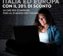 20% SCONTO SU ITALIA ED EUROPA CON ALITALIA