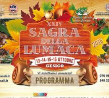 XXIV SAGRA DELLA LUMACA – GESICO – 13-14-15-16 OTTOBRE 2016