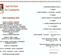 CENONE DI CAPODANNO 2017 ALL’AGRITURISMO SU LEUNAXIU – SOLEMINIS- SABATO 31 DICEMBRE 2016