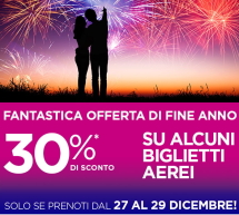 SCONTO 30% SUI VOLI WIZZAIR – SOLO DAL 27 AL 29 DICEMBRE 2016