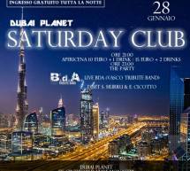 SATURDAY CLUB – DUBAI PLANET – CAGLIARI – SABATO 28 GENNAIO 2017