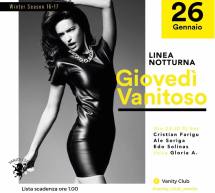 GIOVEDI VANITOSO – LINEA NOTTURNA – CAGLIARI – GIOVEDI 26 GENNAIO 2017