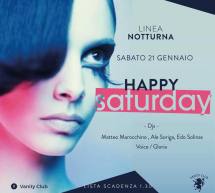 HAPPY SATURDAY – LINEA NOTTURNA – CAGLIARI – SABATO 21 GENNAIO 2017