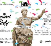 CARNIVAL PARTY – JKO EVO’ – CAGLIARI – SABATO 25 FEBBRAIO 2017