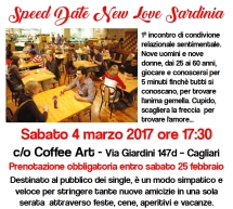 SPEED DATE NEW LOVE SARDINIA – COFFEE ART- CAGLIARI – SABATO 4 MARZO 2017